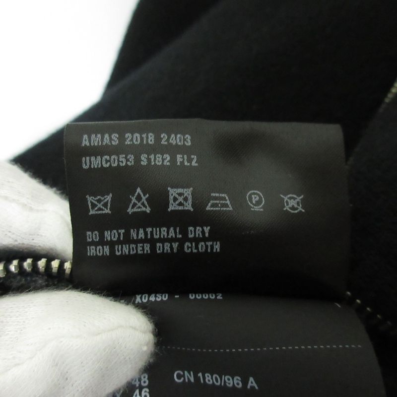 Prada Elbow Patch Zip Up Knit Jacket Blouson Size 48 Black Men's Used