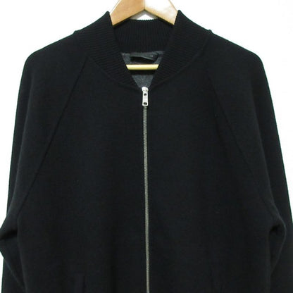 Prada Elbow Patch Zip Up Knit Jacket Blouson Size 48 Black Men's Used