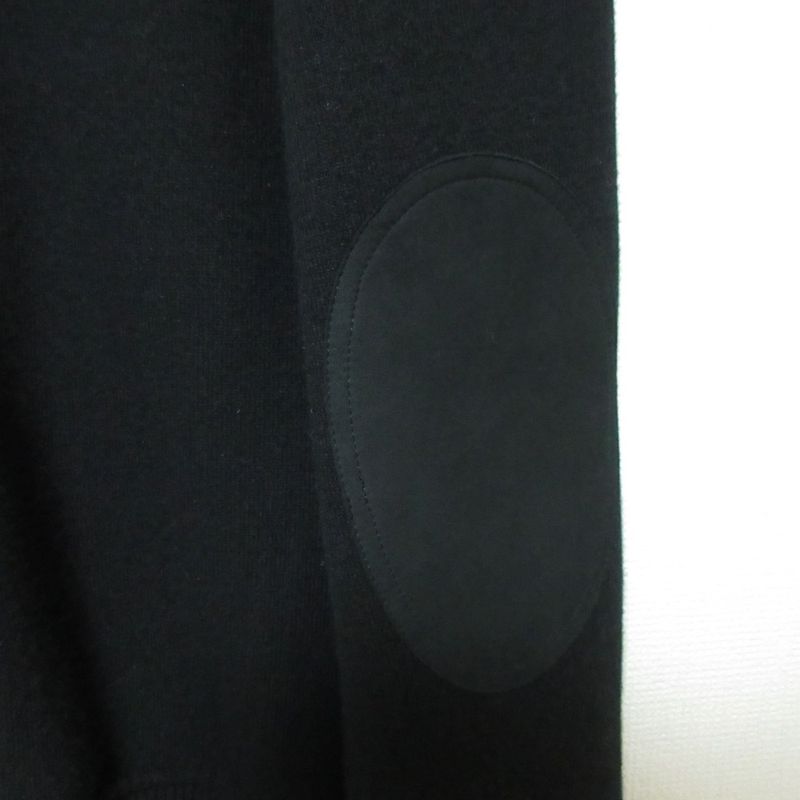 Prada Elbow Patch Zip Up Knit Jacket Blouson Size 48 Black Men's Used