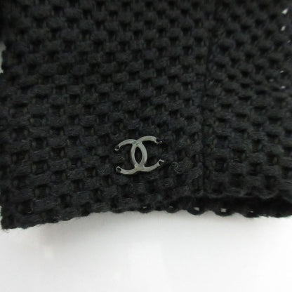 Chanel Ribbon Mesh Knit Dress P46194 Size 34 Black Ladies Used