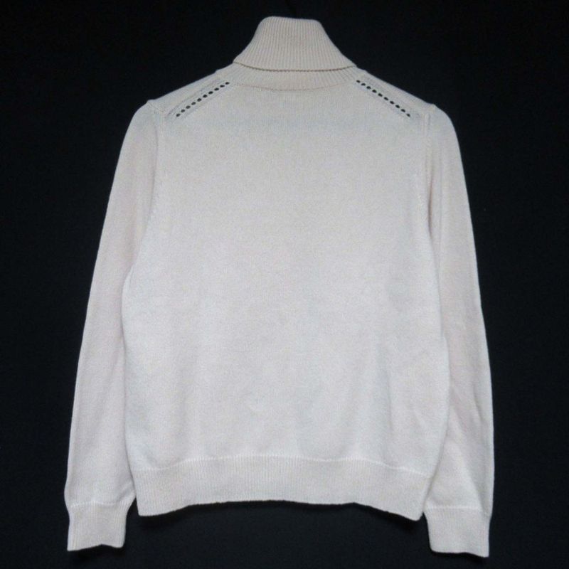 Celine Eddie Period 100% Cashmere Embroidered Long Sleeve High Neck Knit