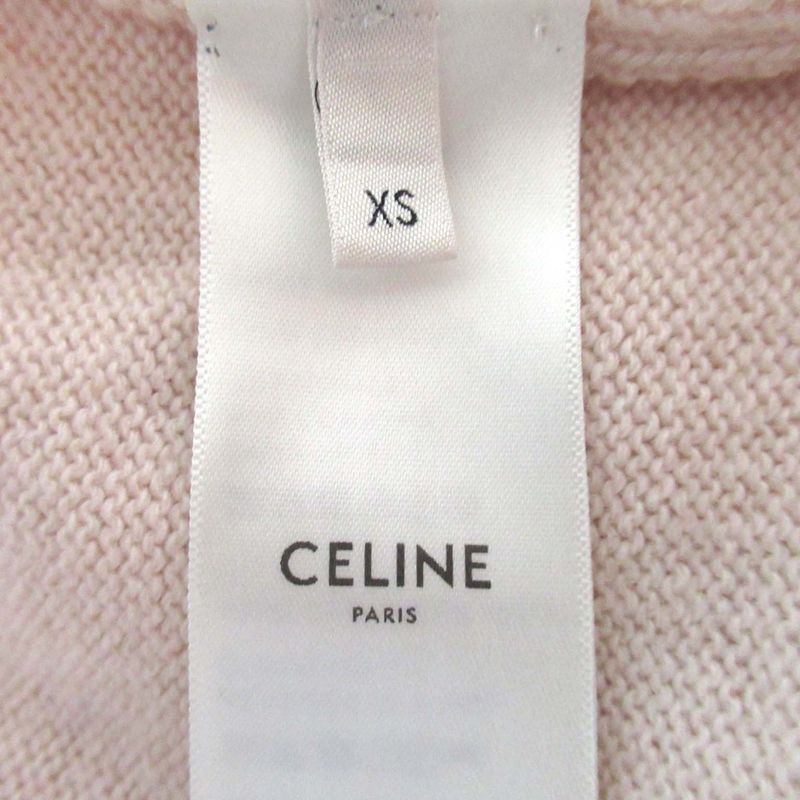 Celine Eddie Period 100% Cashmere Embroidered Long Sleeve High Neck Knit