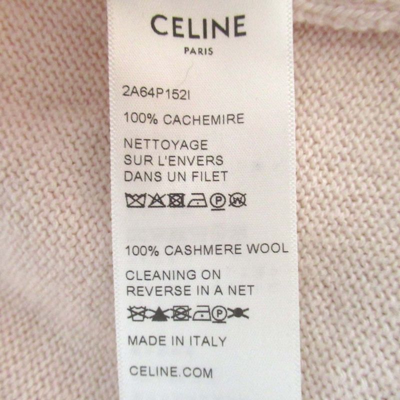 Celine Eddie Period 100% Cashmere Embroidered Long Sleeve High Neck Knit
