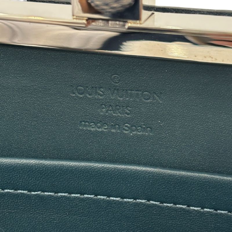 Good Louis Vuitton Ange Damier Vernis Mini Handbag Party Bag M92107 Petrol Blue