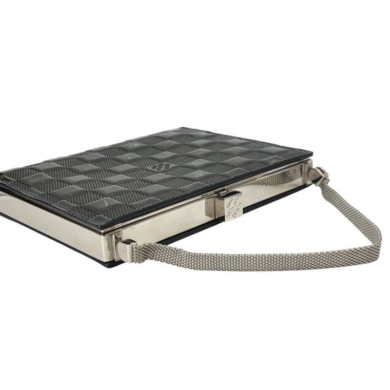 Good Louis Vuitton Ange Damier Vernis Mini Handbag Party Bag M92107 Petrol Blue