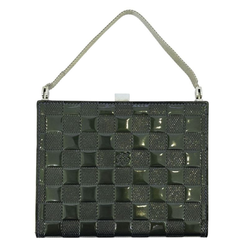 Good Louis Vuitton Ange Damier Vernis Mini Handbag Party Bag M92107 Petrol Blue