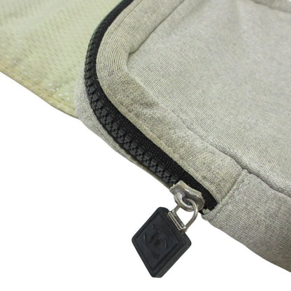 Chanel Sport Coco Mark Sweatshirt Fabric Waist Pouch Body Bag Gray Ladies