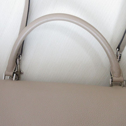 Good Celine Trapeze 2way Handbag Shoulder Bag Beige Ladies Used