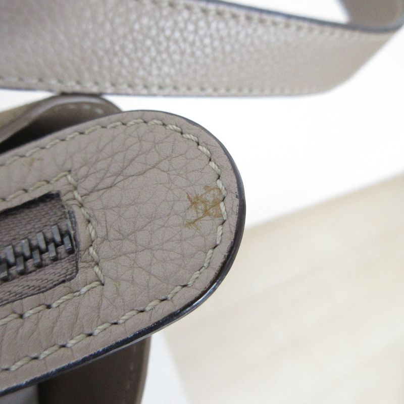 Good Celine Trapeze 2way Handbag Shoulder Bag Beige Ladies Used