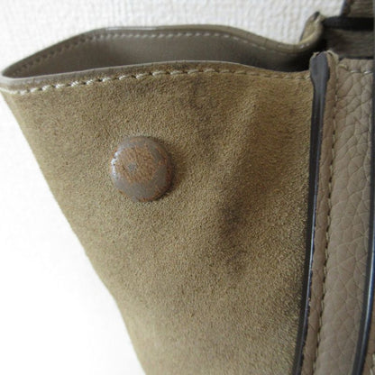 Good Celine Trapeze 2way Handbag Shoulder Bag Beige Ladies Used