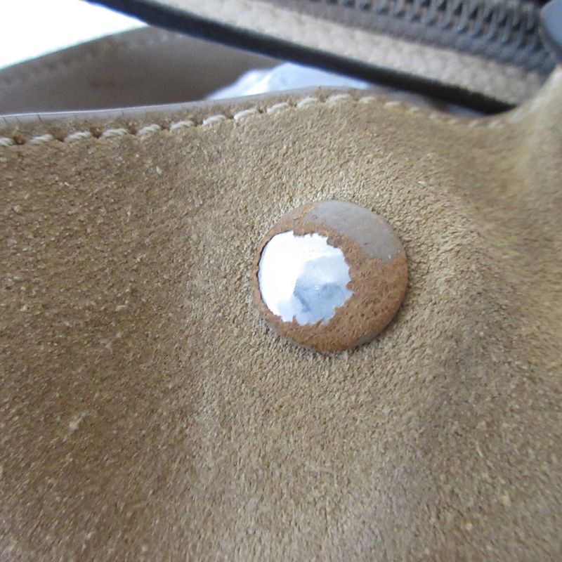 Good Celine Trapeze 2way Handbag Shoulder Bag Beige Ladies Used