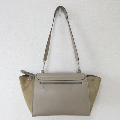 Good Celine Trapeze 2way Handbag Shoulder Bag Beige Ladies Used