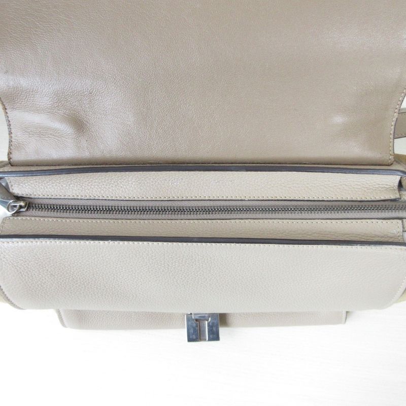 Good Celine Trapeze 2way Handbag Shoulder Bag Beige Ladies Used