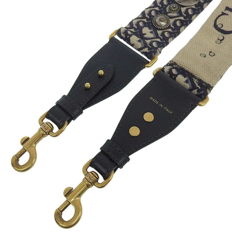 Christian Dior Shoulder Strap for Oblique Bag Navy Women's Used