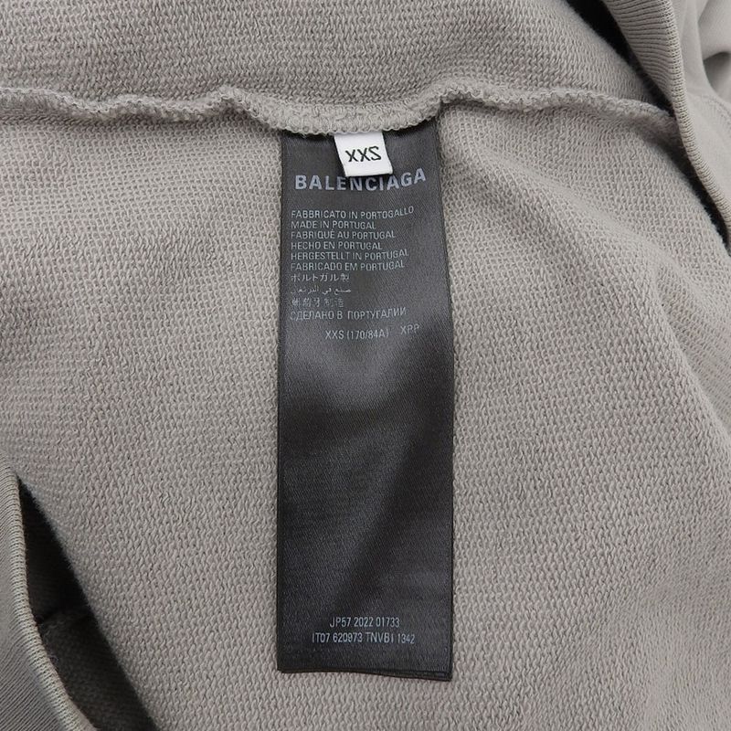 Good Balenciaga 2022 Oversize Pullover Sweatshirt Hoodie XXS Gray Men's Used