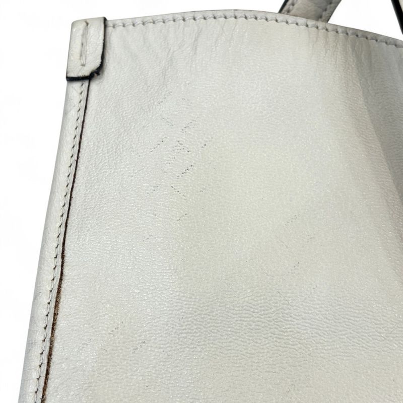 Gucci Horsebit Leather Tote Bag 623694 Off White and Gold Color Hardware