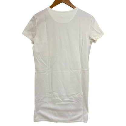 Hermes Embroidery Short Sleeve Knee Length Cut and Sewn Dress Size 34 White