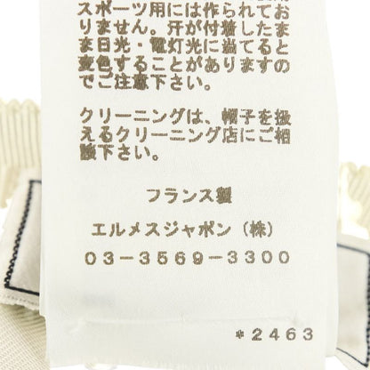 Hermes Cashmere Calvi Serie Button Bucket Hat H222020n Size 56 Beige Ladies Used