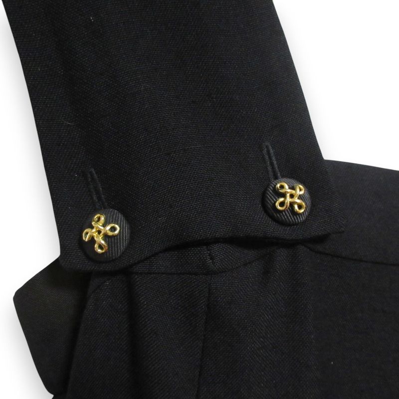 Good Chanel Sleeveless Pleated Knee Length Dress Jumper Skirt Size 36 Black and