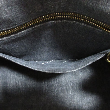 Good Prada Canapa Triangle Logo Plate 2way Tote Bag Shoulder Bag Black and Gold