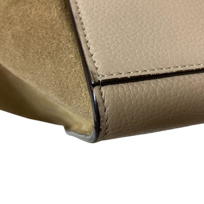 Good Celine Trapeze Medium 2way Handbag Shoulder Bag Beige Ladies Used