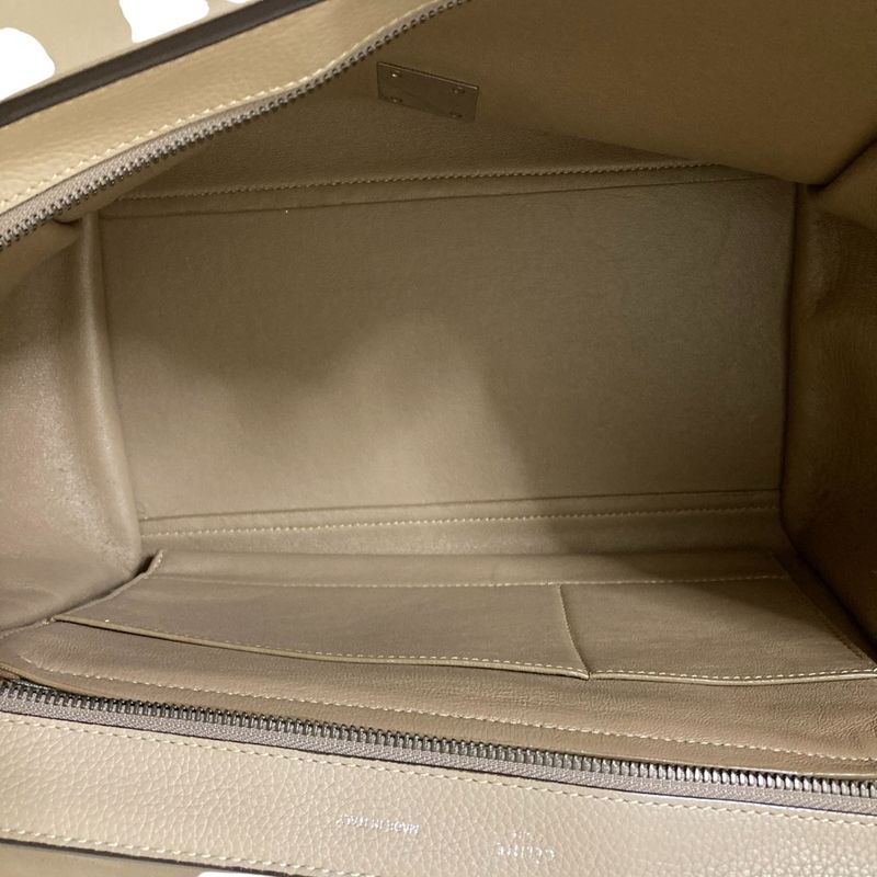 Good Celine Trapeze Medium 2way Handbag Shoulder Bag Beige Ladies Used