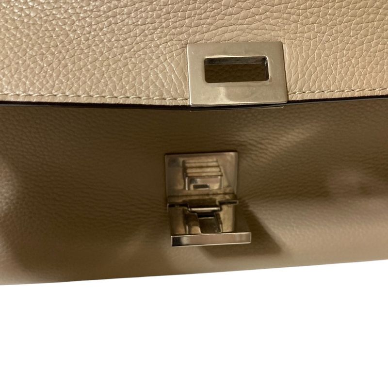 Good Celine Trapeze Medium 2way Handbag Shoulder Bag Beige Ladies Used