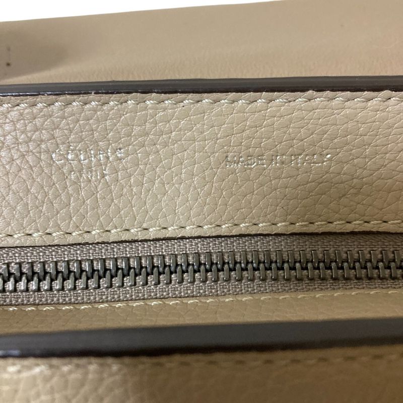 Good Celine Trapeze Medium 2way Handbag Shoulder Bag Beige Ladies Used