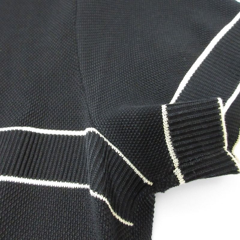 Good Chanel Coco Mark Deer Short Sleeve V Neck Dress P47675 Size 36 Black