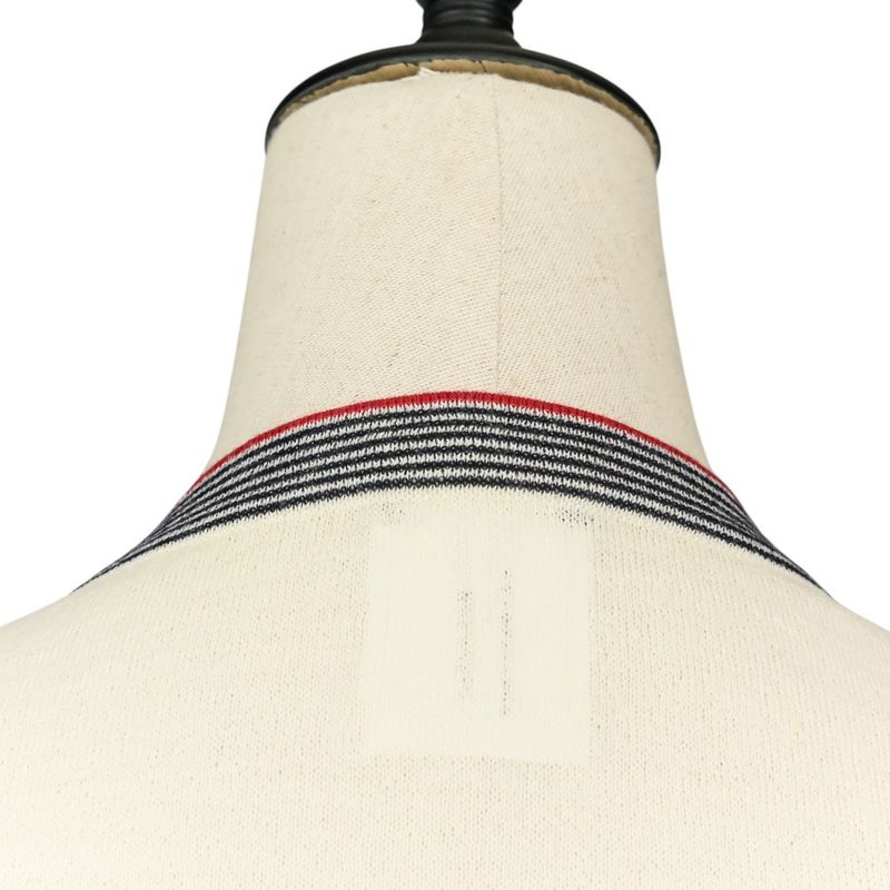 Chanel Striped Sleeveless Knit Dress P45704k05713 Size 34 Red Kinari Women's