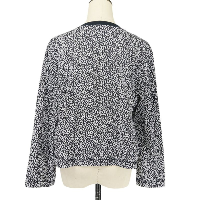 24ss Hermes Nausa Chaine D'ancre Long Sleeve Cut and Sewn T-Shirt Size 38 Black