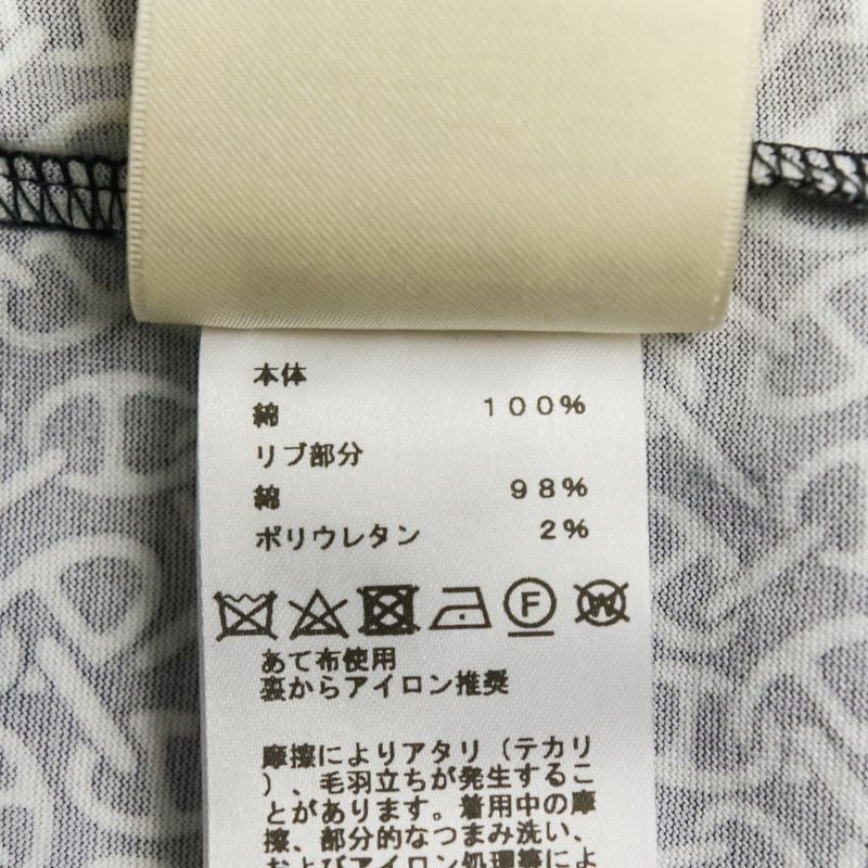 24ss Hermes Nausa Chaine D'ancre Long Sleeve Cut and Sewn T-Shirt Size 38 Black