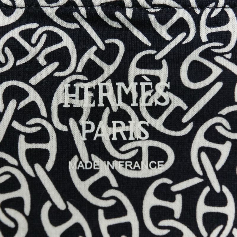 24ss Hermes Nausa Chaine D'ancre Long Sleeve Cut and Sewn T-Shirt Size 38 Black