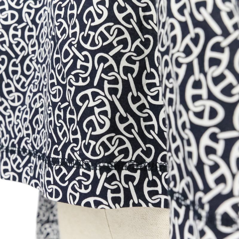 24ss Hermes Nausa Chaine D'ancre Long Sleeve Cut and Sewn T-Shirt Size 38 Black