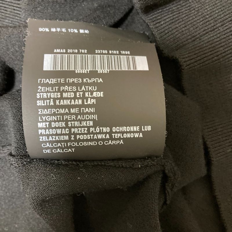 Prada Abito Mc Stretch Wool Knit Polo Dress 23765 Size 38s Black Women's Used