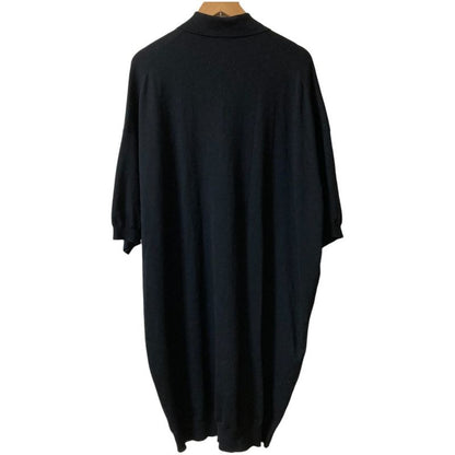 Prada Abito Mc Stretch Wool Knit Polo Dress 23765 Size 38s Black Women's Used