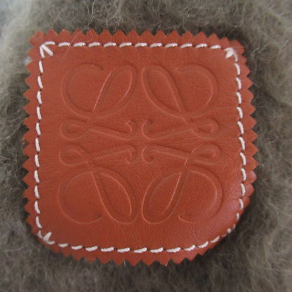 Loewe Anagram Patch Mohair Knit Fringe Scarf F000487x28 Dusty Olive Men's