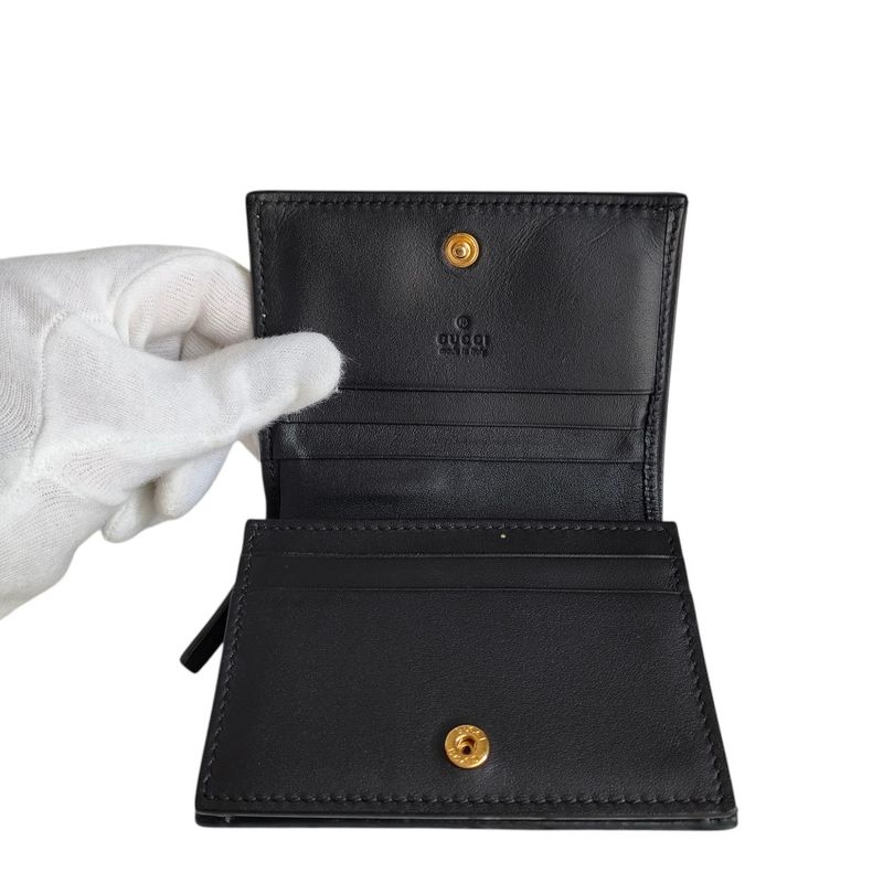 Good Gucci Michele GG Supreme Bee Compact Wallet Bifold Wallet 508757 Beige