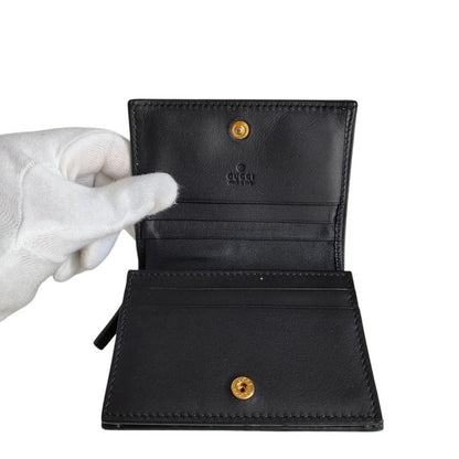 Good Gucci Michele GG Supreme Bee Compact Wallet Bifold Wallet 508757 Beige