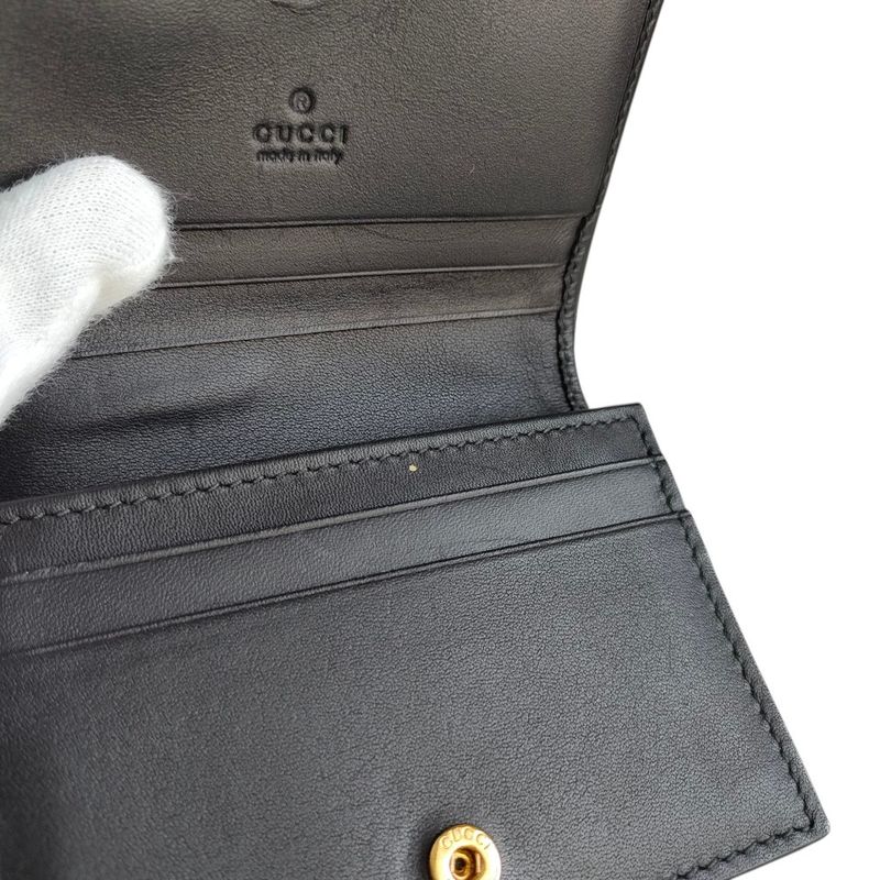 Good Gucci Michele GG Supreme Bee Compact Wallet Bifold Wallet 508757 Beige