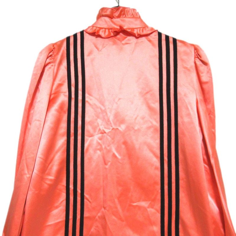 Good 23ss Gucci X Adidas Silk Ruffle Shirt Dress 723272 Size 42 170/92y Pink
