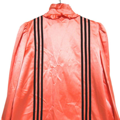 Good 23ss Gucci X Adidas Silk Ruffle Shirt Dress 723272 Size 42 170/92y Pink