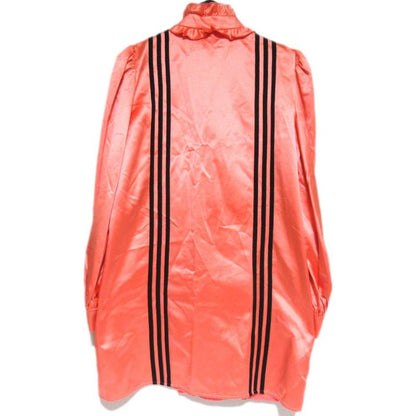 Good 23ss Gucci X Adidas Silk Ruffle Shirt Dress 723272 Size 42 170/92y Pink