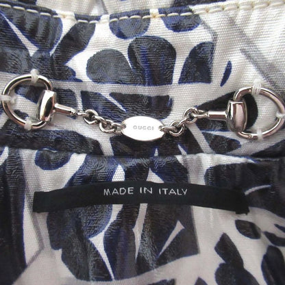 Good Gucci Flower Print PVC Coated Belted Stainless Steel Collar Coat Size 42