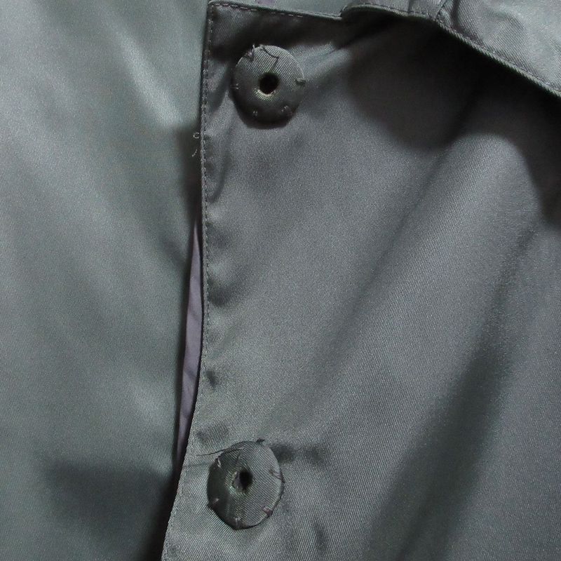 Good Prada Nylon Stainless Steel Collar Coat with Bijoux Waist Belt 40 Green