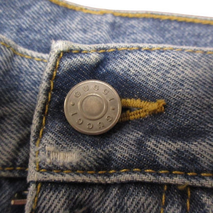Gucci Damaged Logo Patch Denim Pants Jeans 623953 Size 30 Light Blue Mens Used