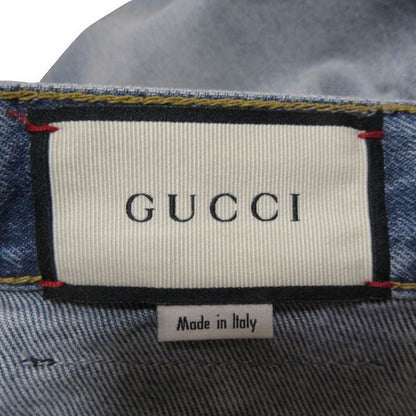 Gucci Damaged Logo Patch Denim Pants Jeans 623953 Size 30 Light Blue Mens Used