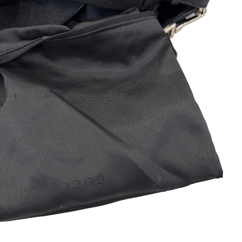 Gucci Bamboo GG Canvas 2way Handbag One Shoulder Bag 4058 Black Men Women Used