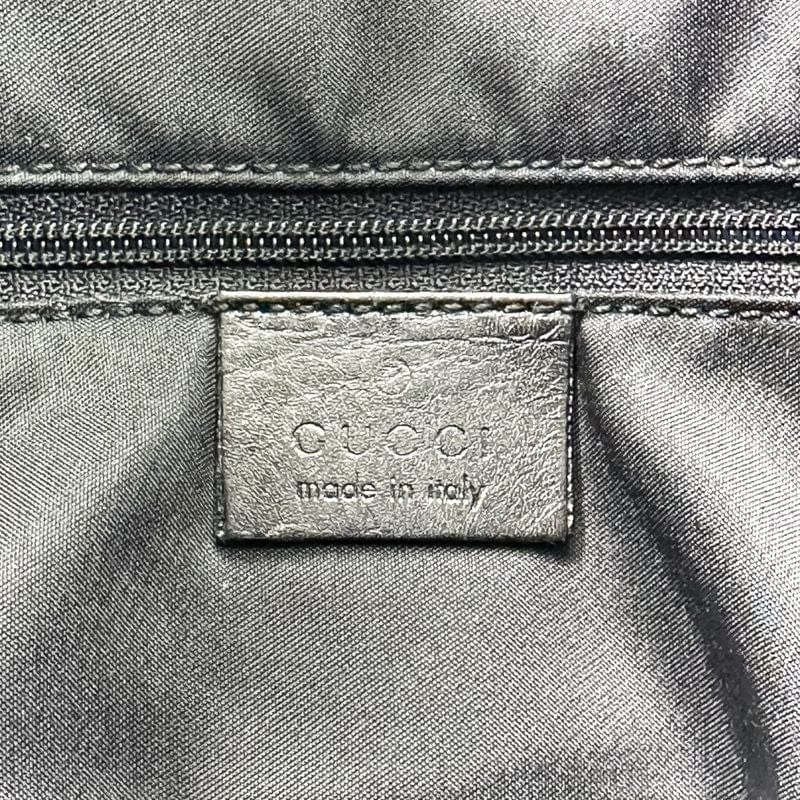 Gucci Bamboo GG Canvas 2way Handbag One Shoulder Bag 4058 Black Men Women Used