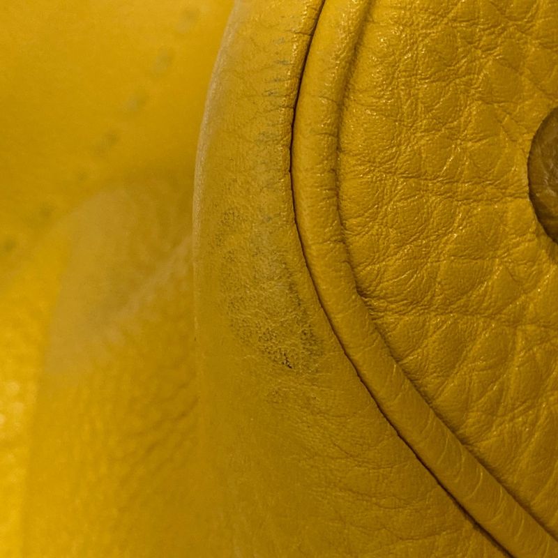 Good Fendi Selleria Leather 2way Shoulder Bag Handbag 8bt218 Yellow Ladies Used